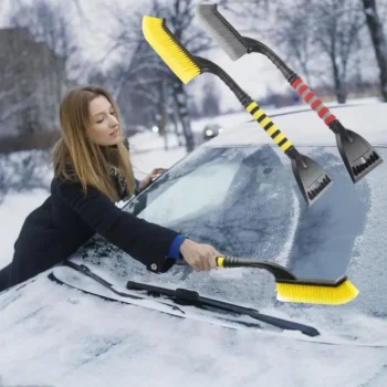 Car Snow Removal Kit - EVA Foam Handle Ice Scraper & Snow Brush for Windshield Cleaning in Winter